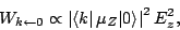 \begin{displaymath}
W_{k \leftarrow 0} \propto \left\vert\langle k \vert\,\mu_{Z}\vert\rangle \right\vert^2 E^2_z,
\end{displaymath}