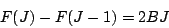 \begin{displaymath}
F(J) - F(J-1) = 2BJ
\end{displaymath}