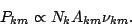 \begin{displaymath}
P_{km} \propto N_k A_{km} \nu_{km}.
\end{displaymath}