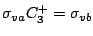 $\sigma_{va}C_3^+ = \sigma_{vb}$